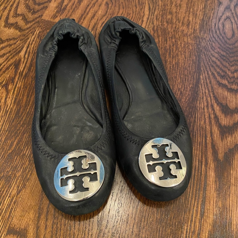 Tory Burch black Ballet Flats.   Fits Size 7